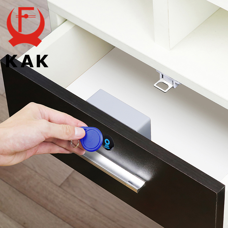 Furniture Hardware Fitting - KAK 電子ロックロッカー RFID キャビネットロック目に見えないセンサーロック隠し引き出しロックキーレスチャイルドセーフティロックドアハードウェア