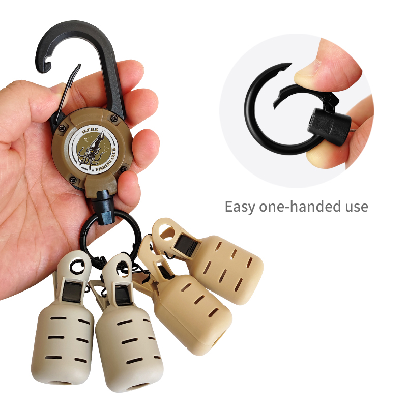Furniture Hardware Jig - イカの餌を捕まえるための伸縮式保護キット,4個,egiフックカバー,カラビナ安全装置,タコ,イカ