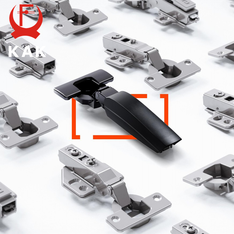 Cabinet Hinge Overlay - KAK 2 個隠し油圧キッチンヒンジ黒ソフトクロージングキャビネットドアヒンジダンパー食器棚ドアハードウェア家具ヒンジ