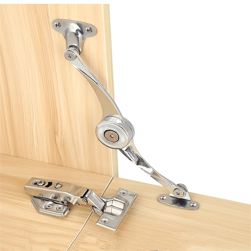 Cabinet Hinge Overlay - 油圧ランダム停止ヒンジキッチンキャビネットドア調整可能なポリッシュヒンジ家具リフトアップフラップステイサポートハードウェア