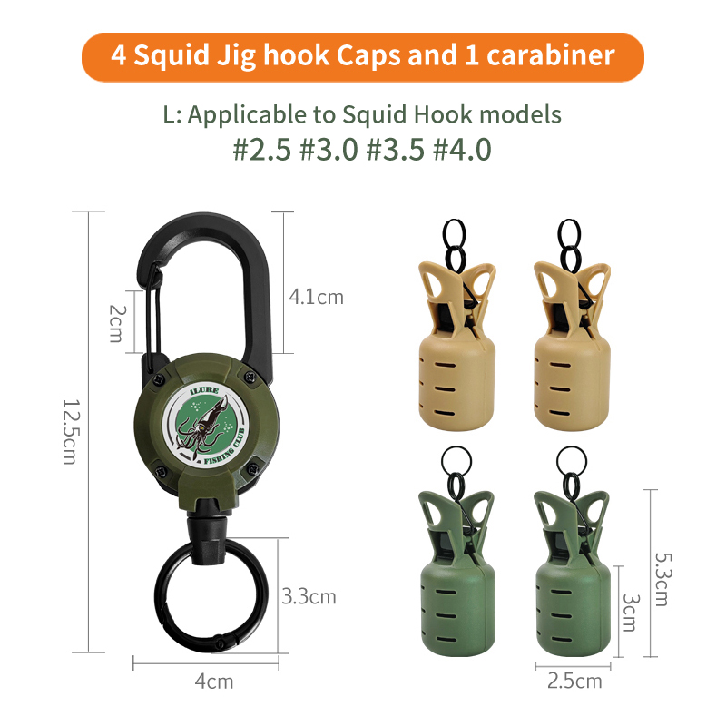 イカの餌を捕まえるための伸縮式保護キット,4個,egiフック - Furniture Hardware Jig のレビューと価格